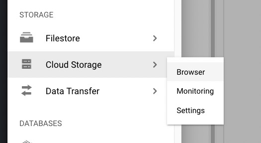 Select Cloud Storage Browser